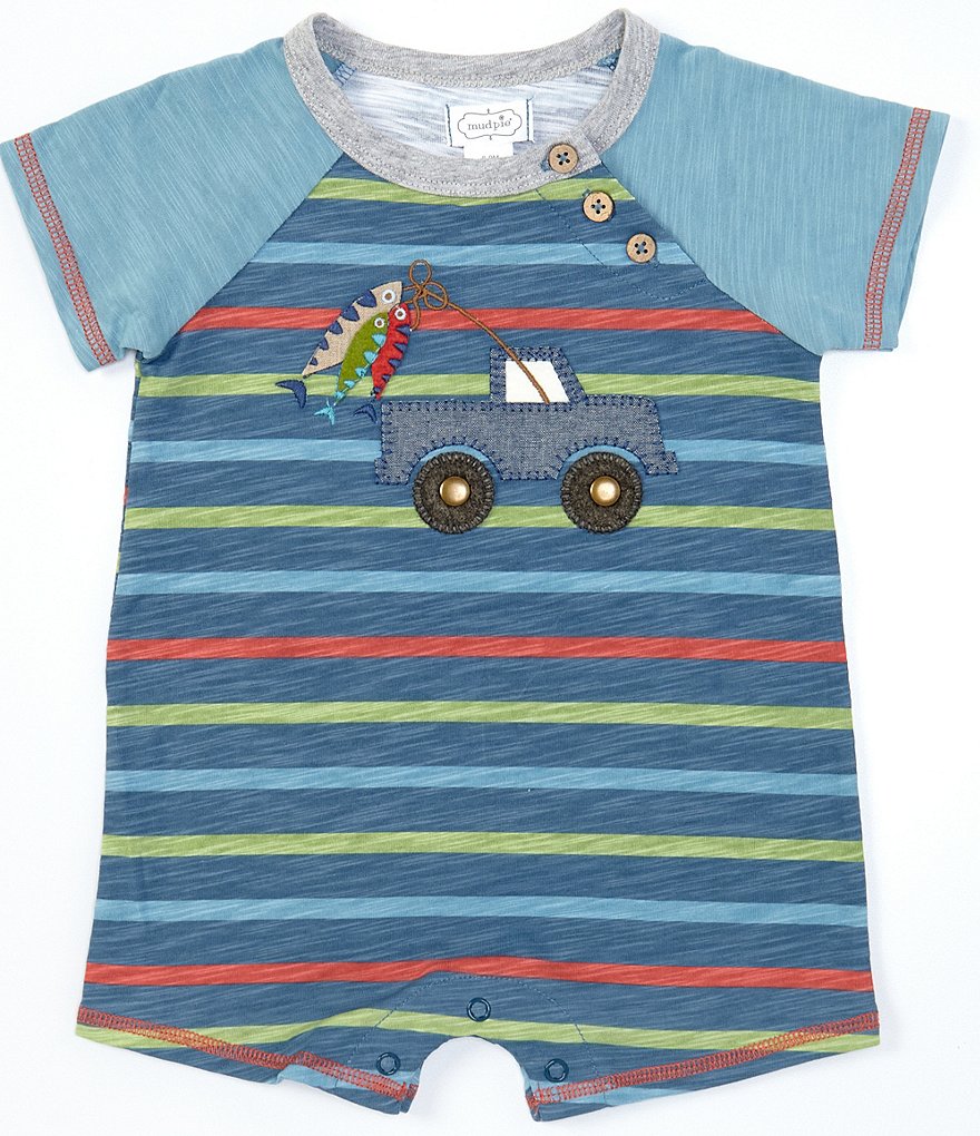 Aden + Anais Baby Boys 6-9 Months Long-Sleeve Blue Moon Footed Coverall