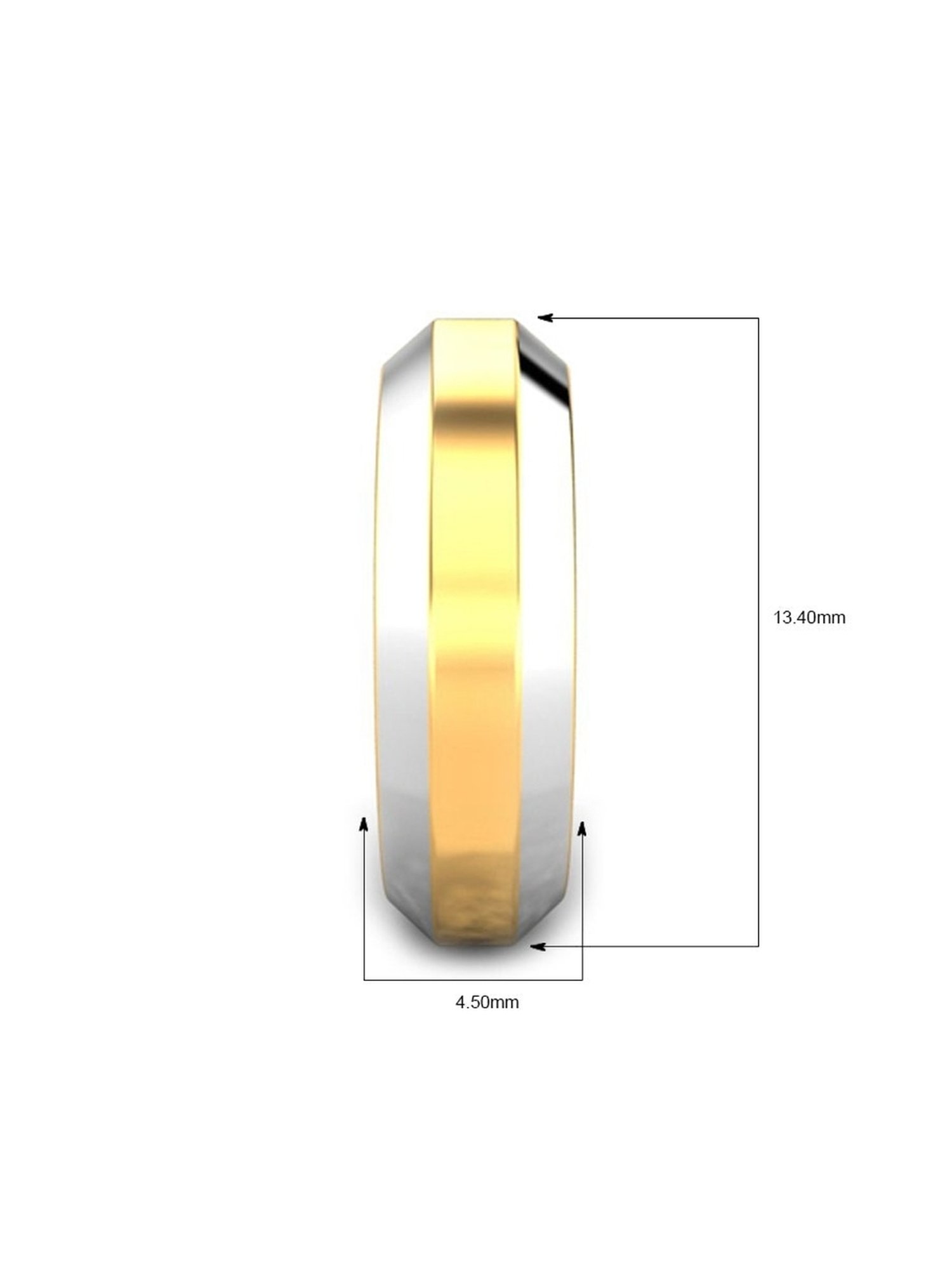 Candere by Kalyan Jewellers Carter 22k Yellow Gold Huggie Earrings for Men