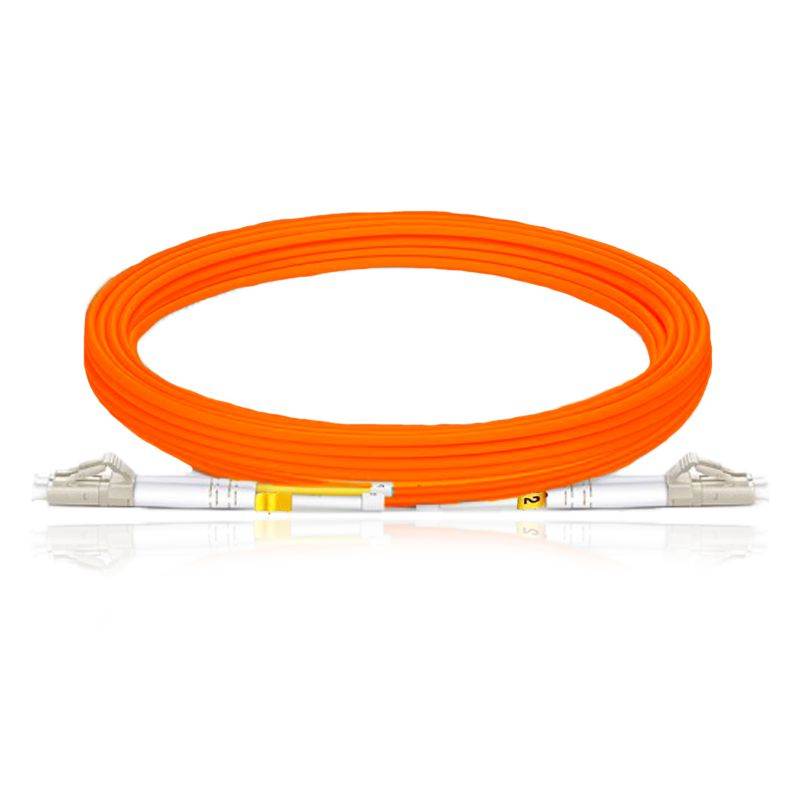 Fiber Optic Cable LC-LC 9/125 Duplex Single-Mode Fiber Cable Yellow 5 meters