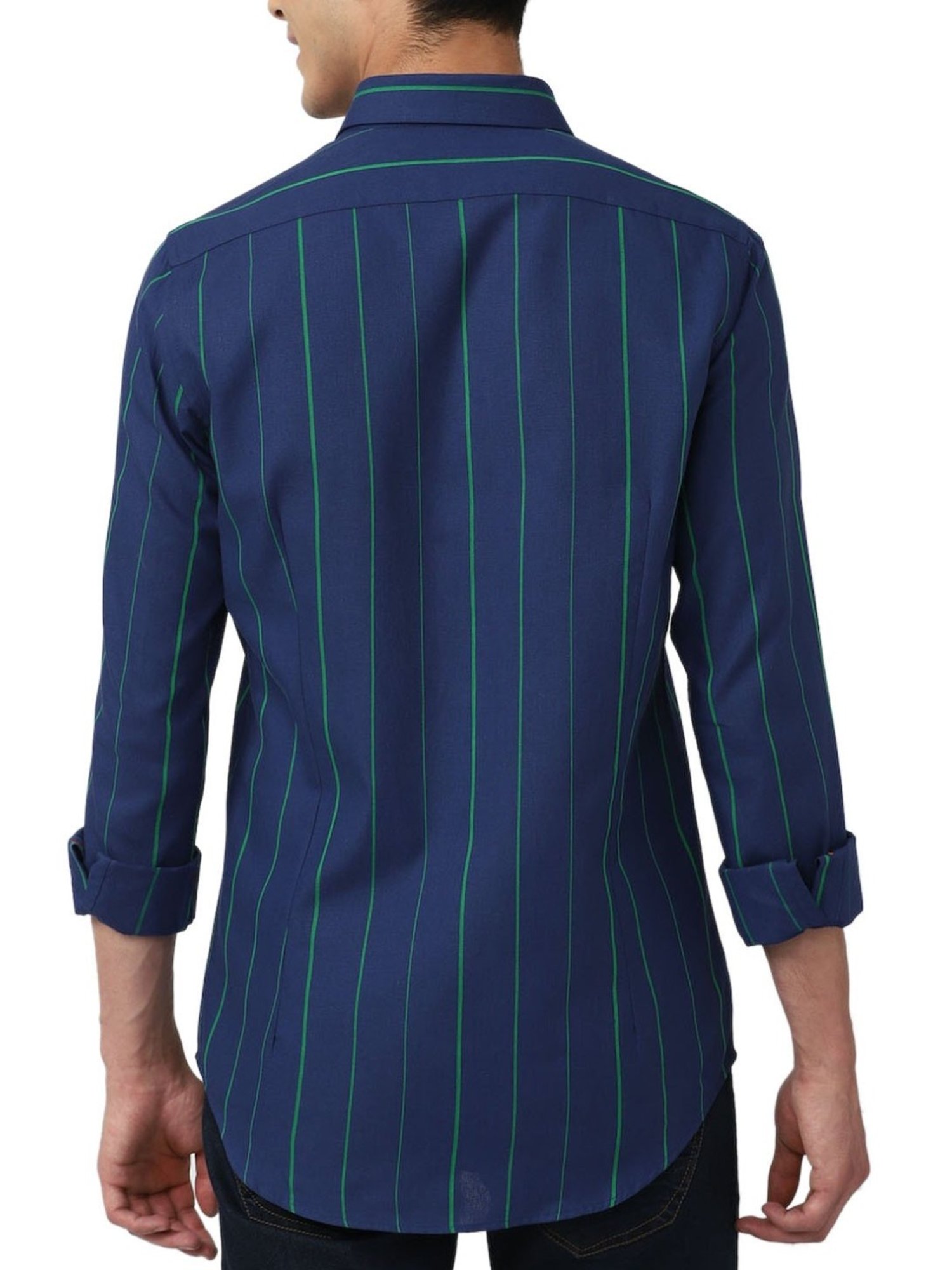 Simon Carter London Blue Stripes Slim Fit Shirt