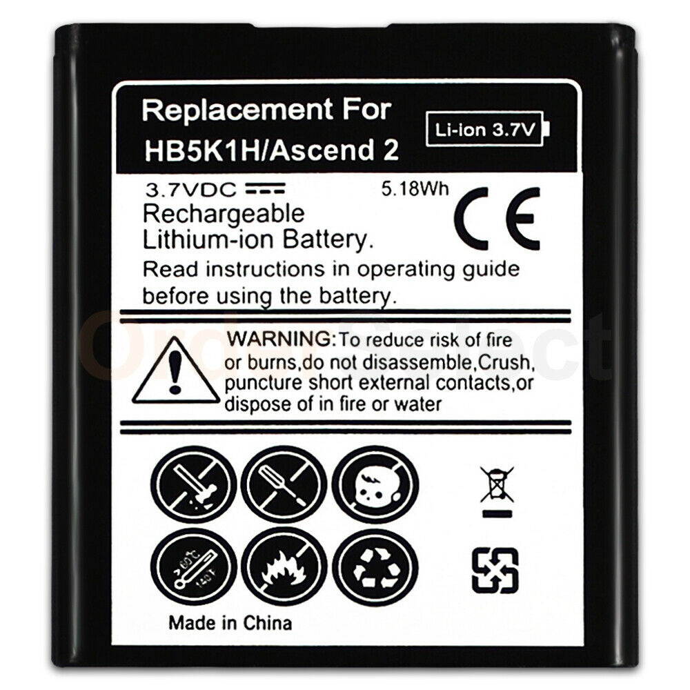 New Battery 1400mAh Battery 3.7V for Huawei HB5K1H M865 C8650, Ascend 2, Sonic