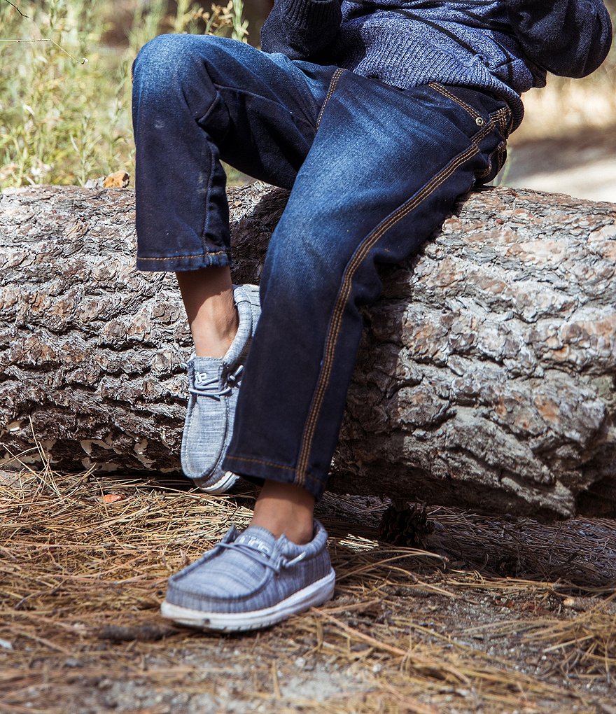 Hey Dude Boys' Wally Linen Washable Slip-Ons (Youth)