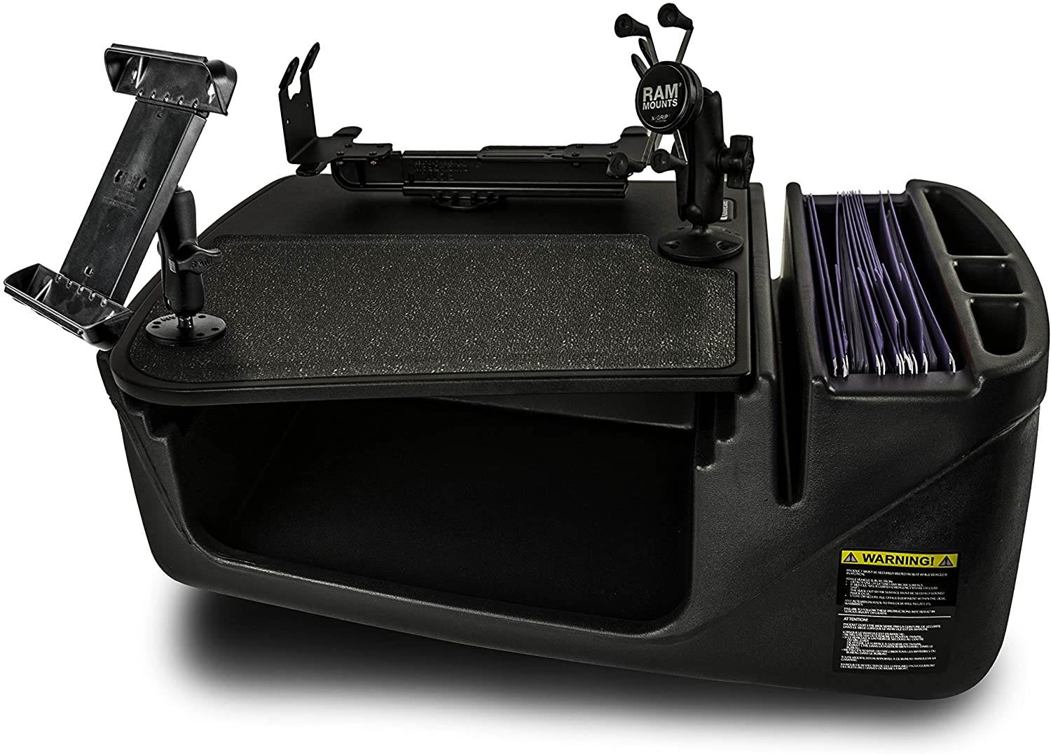 AutoExec AUE06450 Efficiency GripMaster Car Desk Black Finish with Phone Mount, Tablet Mount and Printer Stand 

AEGrip-02-09 BLK