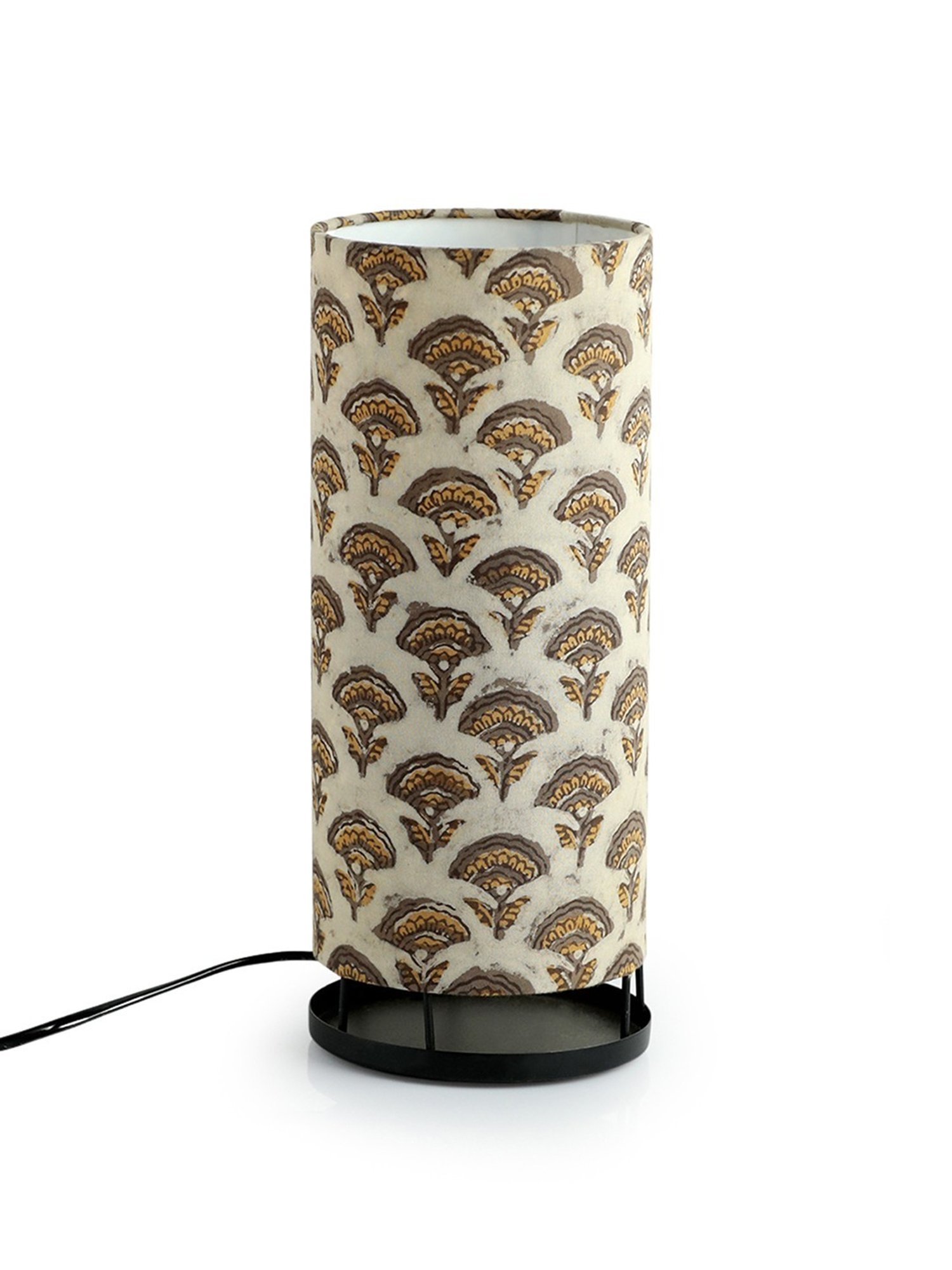 ExclusiveLane Heritage Floral Multicolor Iron Decorative Table Lamp