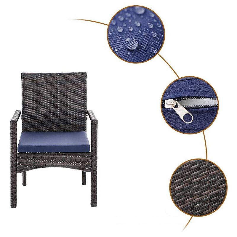 Circi 5pc Outdoor Dining Set - Black and Charcoal - CosmoLiving by Cosmoplitan