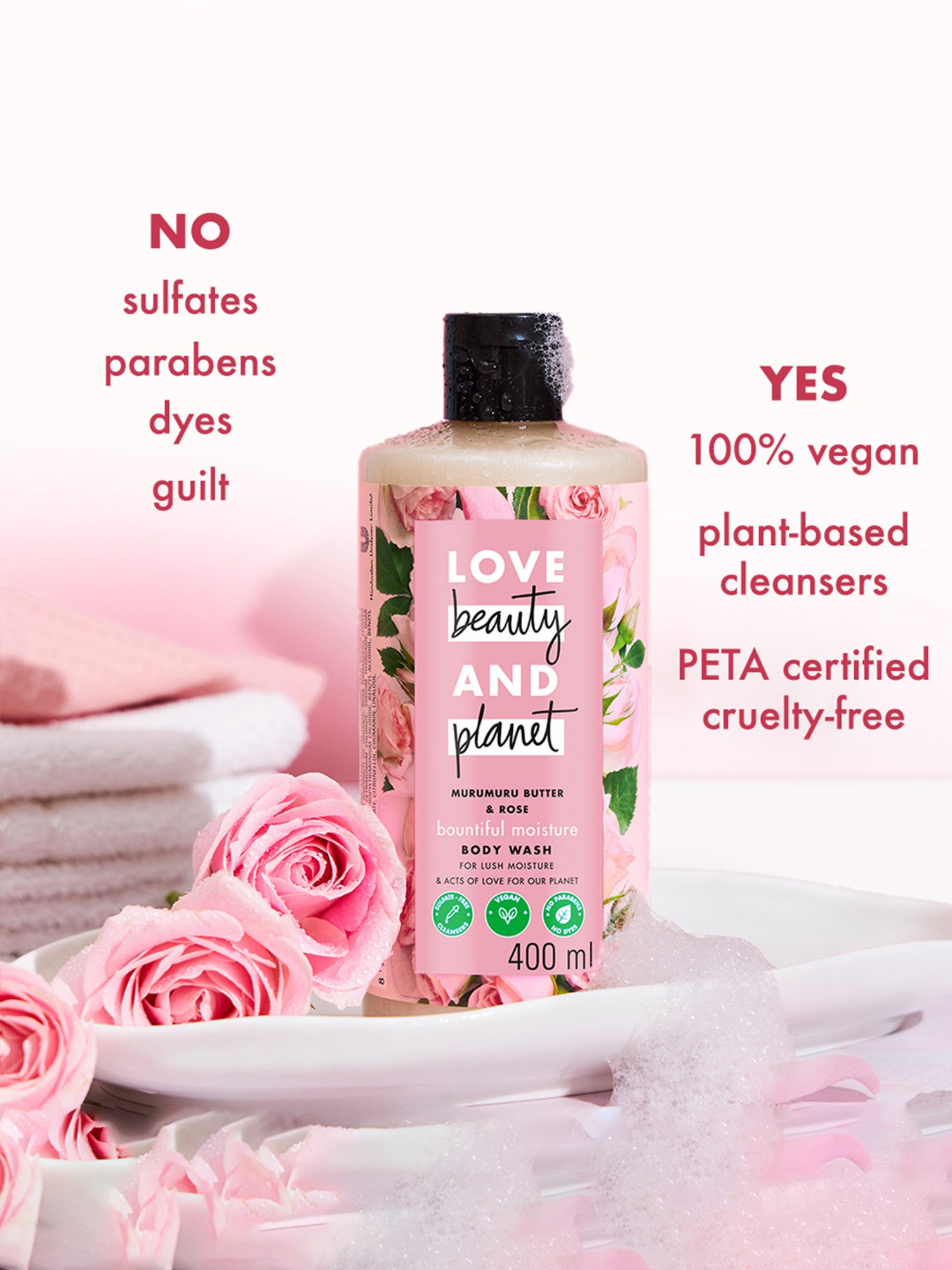 Love Beauty & Planet Murumuru Butter & Rose Bountiful Moisture Body Wash - 200 ml