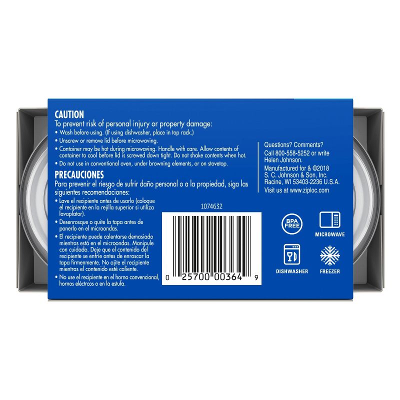 Ziploc Twist 'N Loc Container - 8oz