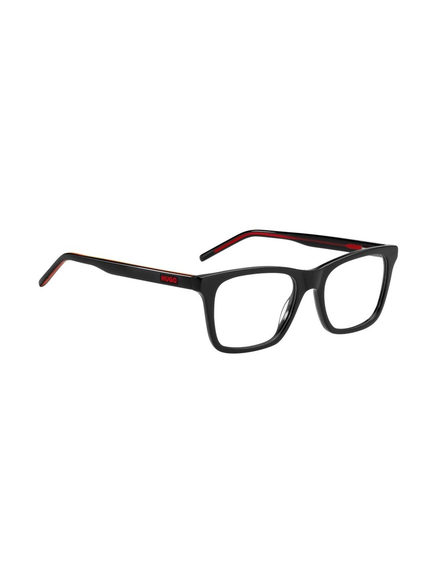 HUGO Black Rectangular Eye Frames for Men