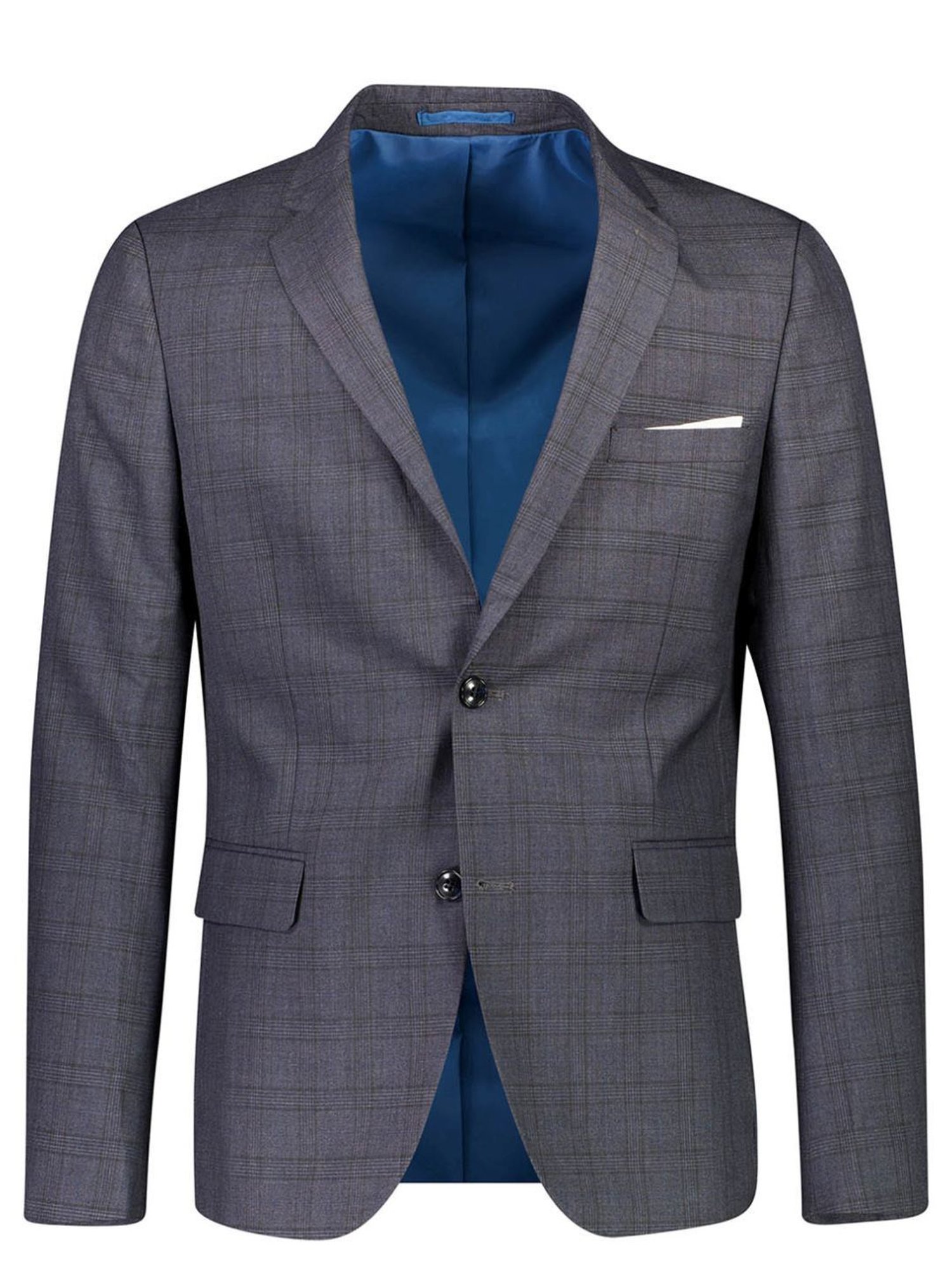 Lindbergh Grey Slim Fit Checks Two Piece Suit