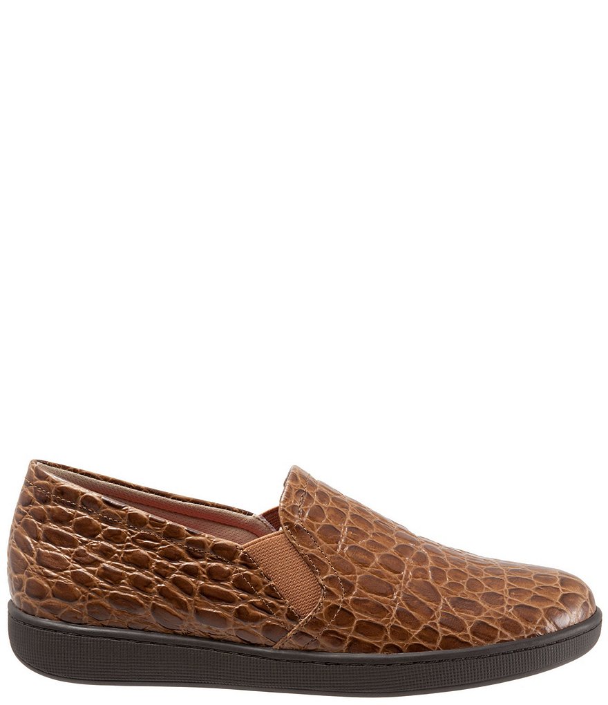 Trotters Americana Croc Embossed Slip-Ons