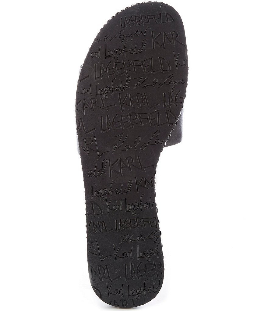 KARL LAGERFELD PARIS Bijou Leather Bling Slides