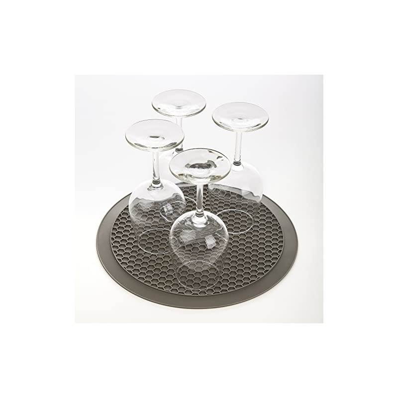 Solutions by Progressive Microwave Multi-Mat, Non-Stick Heat Resistant, 12" Inch Diameter, Protect From Spill Overs, Dishwasher Safe, Splatter Guard, Drying Mat, Trivet, Jar Opener, Hot Pad