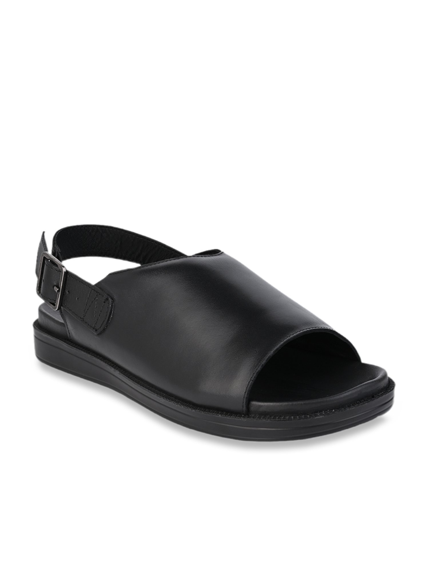 Alberto Torresi Men's Black Back Strap Sandals