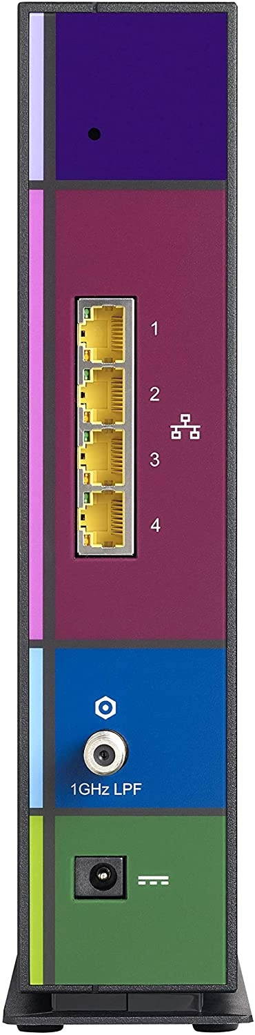 Arris SURFboard (16x4) Docsis 3.0 Cable Modem Plus AC1900 Dual Band Wi-Fi Router, Certified for Xfinity, Spectrum, Cox & More (SBG6950AC2),Black