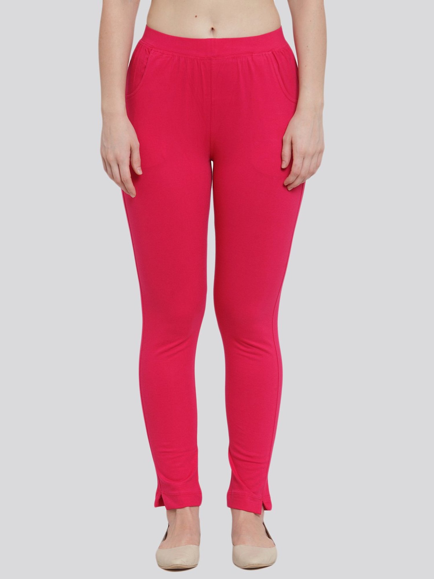 TAG 7 Magenta Cotton Leggings - Pack Of 2