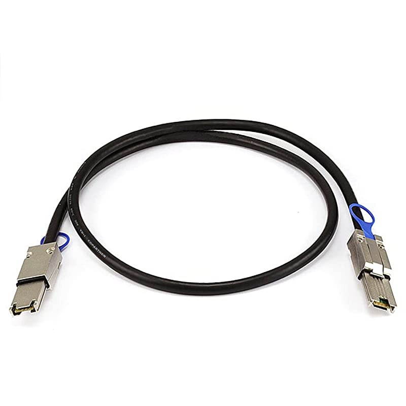 1m 28AWG External Mini SAS 26pin (SFF-8088) Male to Mini SAS 26pin (SFF-8088) Male Cable - Black