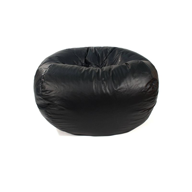 Medium Vinyl Bean Bag Chair Black - Gold Medal