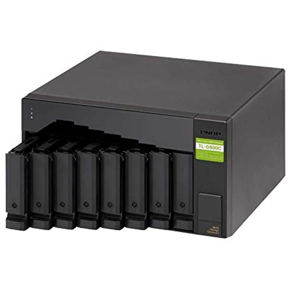 QNAP TL-D800C 8 Bay Desktop JBOD Storage Enclosure with USB 3.2 Gen 2 Type-C Connectivity