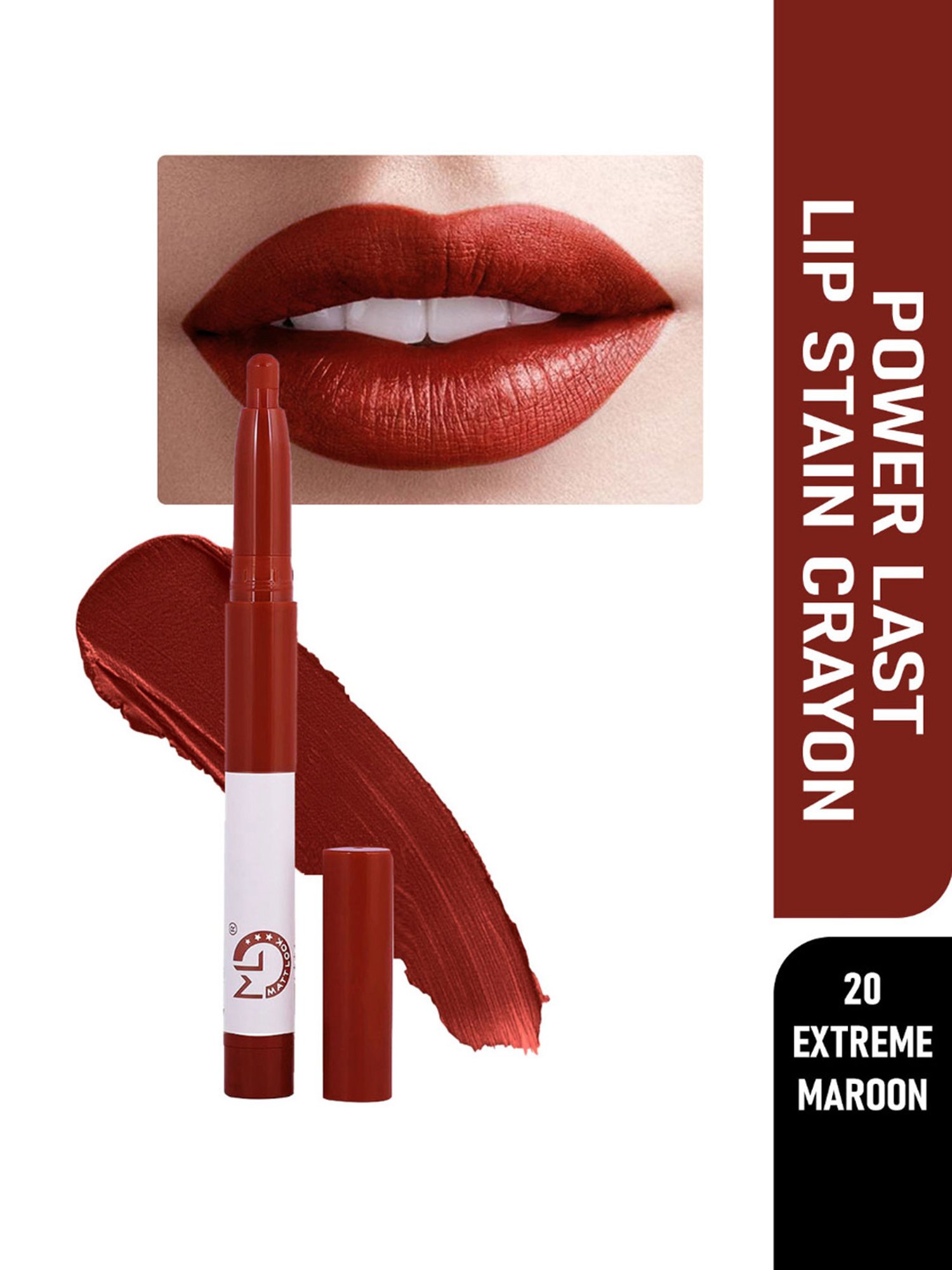 Lenphor Matte Show-Off Lip Crayon Cupid Red - 2.8 gm