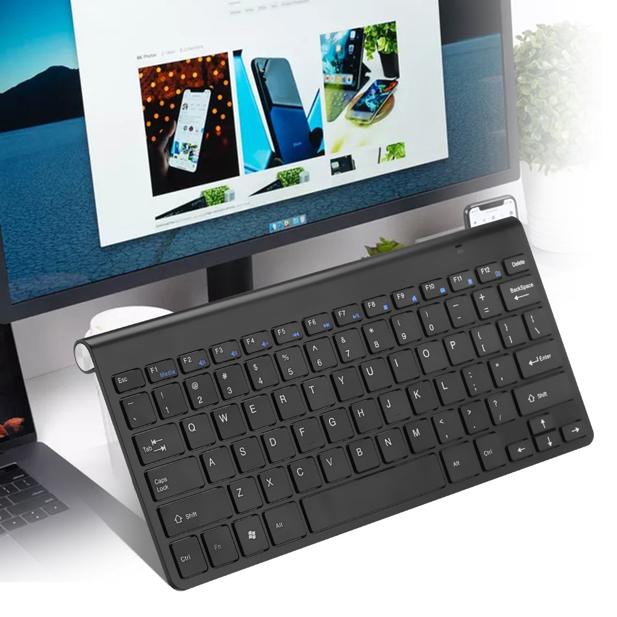 2, 60% Wired/Wireless Mechanical Keyboard (Kailh Box Brown Switch/White Case) - Full Keys Programmable - True RGB Backlit - Tap Arrow Keys - Double Shot PBT Keycaps - NKRO - 1900mAh Battery