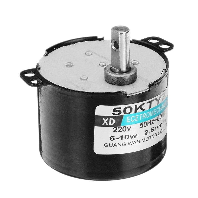 50Ktyz Ac220V 10W 0.5A 2.5R/ Min Permanent Magnet Synchronous Motor Ac Gear Reduction Motor Cw / Ccw