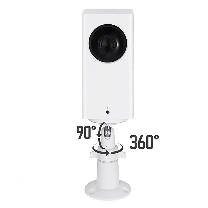 Adjustable Metal Mount with Universal Screw Compatible with Wyze Cam Pan Extra Flexibility for Your Wyze Cam Pan 2Pack White