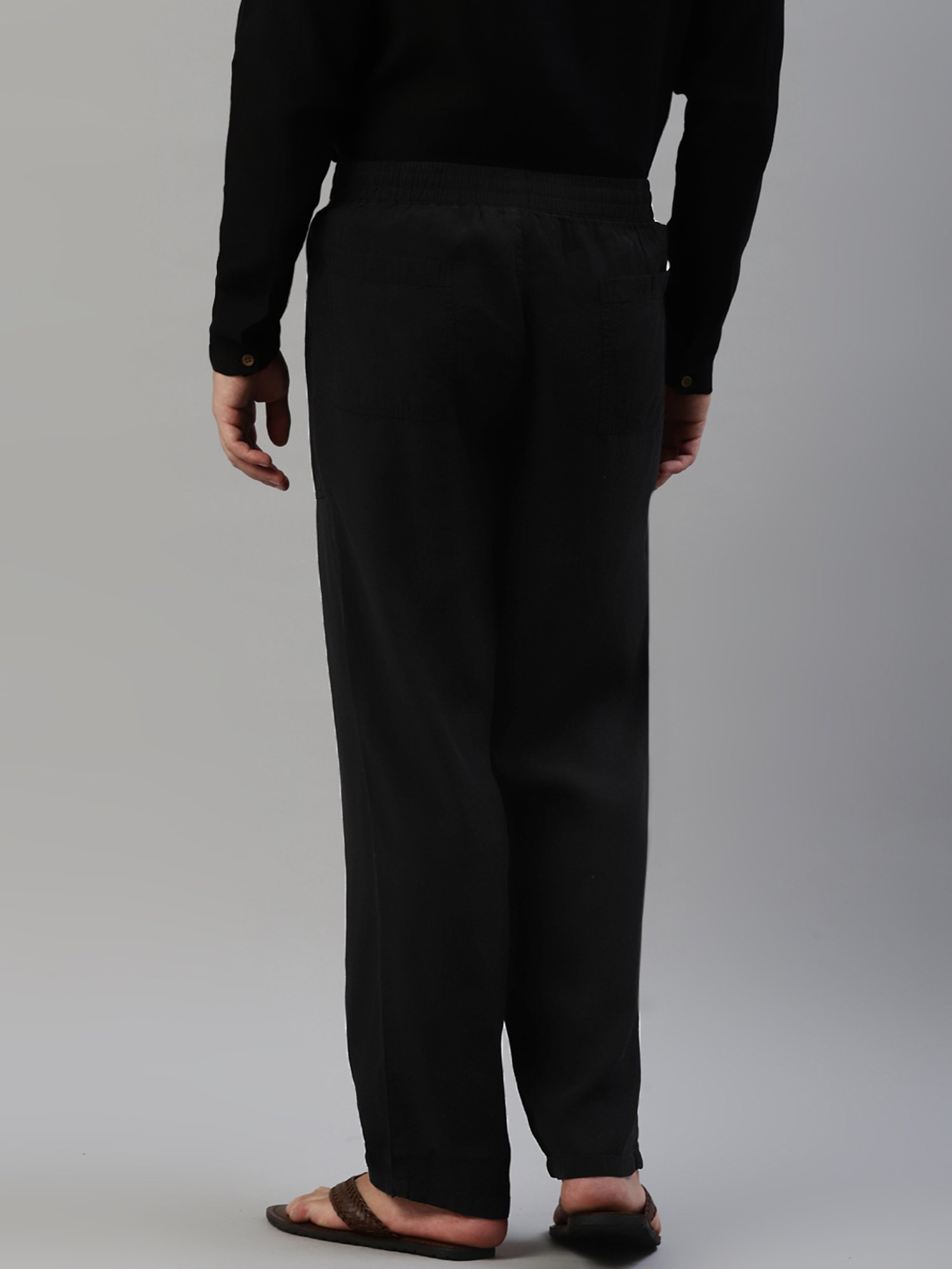 Slowave Black Regular Fit Nightwear Pyjamas