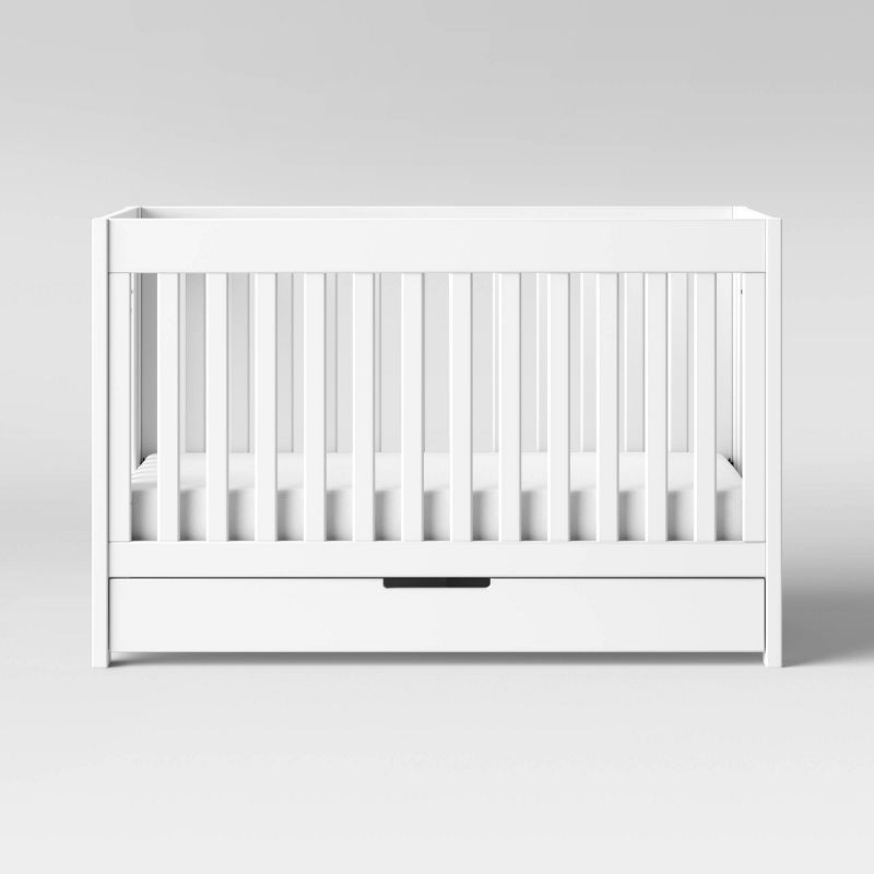 Babyletto Mercer 3-in-1 Convertible Crib with Toddler Rail - White
