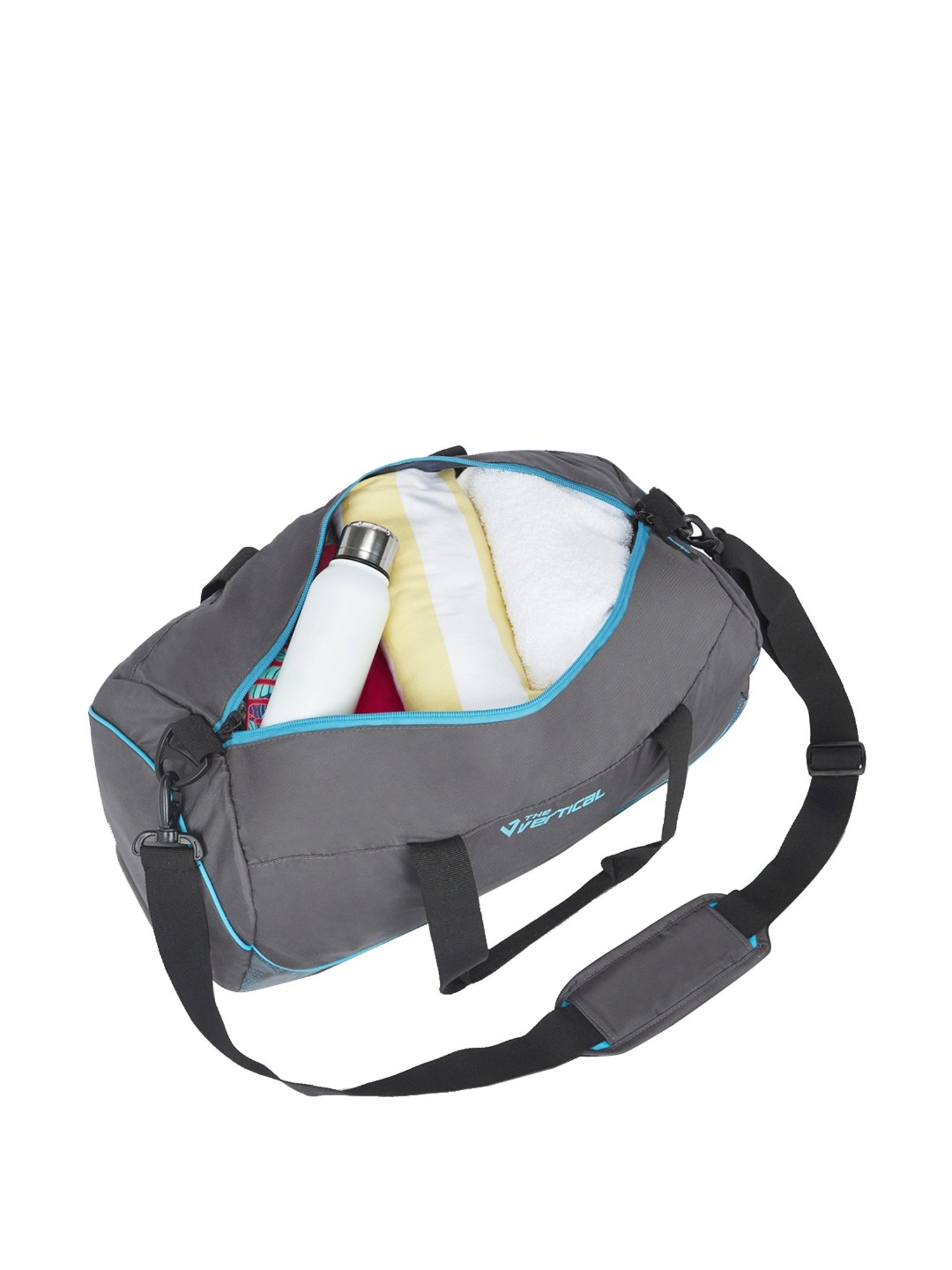 The Vertical Impulse Grey & Blue Medium Duffle Bag