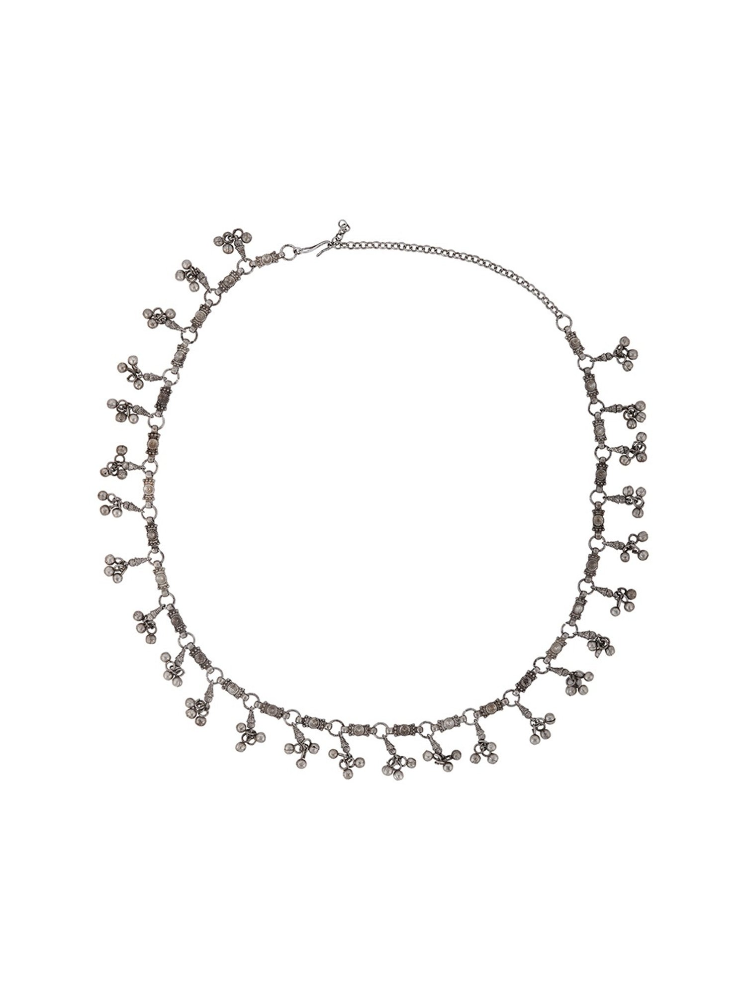 Teejh Oswani Ghungroo Silver Waistband for Women