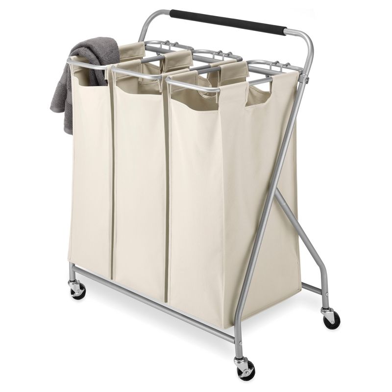 Rolling Triple Laundry Sorter White - Threshold™