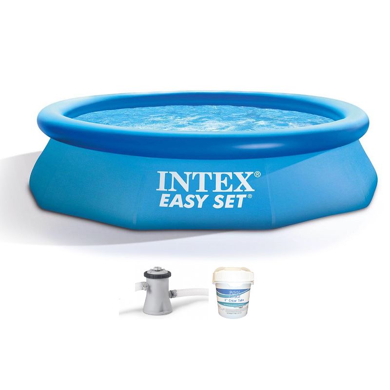 Intex 18ft x 48in Easy Set Above Ground Pool with Pump & Krill Automatic Vacuum