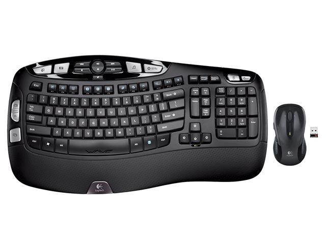 New Logitech MK550 Wireless Keyboard and Mouse Combo &mdash; Includes Keyboard and Mouse, Long Battery Life, Ergonomic Wave Design with cushioned palm rest, Powerful 2.4 GHz wireless connection