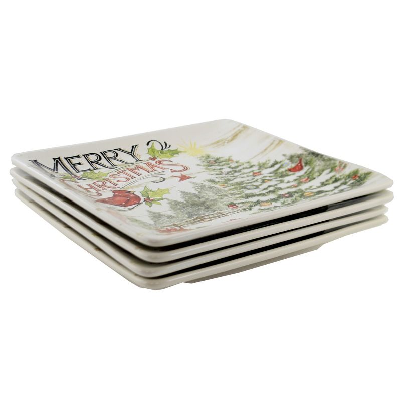 Square Melamine Polka Dot Dinner Plate 10.5" Gray Mist - Room Essentials™