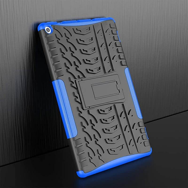 Fire 10 Tablet Case 20192017 Released 9th7th Generation Kickstand Feature Dual Layer Heavy Duty Shockproof Impact Resistance Protective Case for AllNew Kindle Fire HD 10Blue