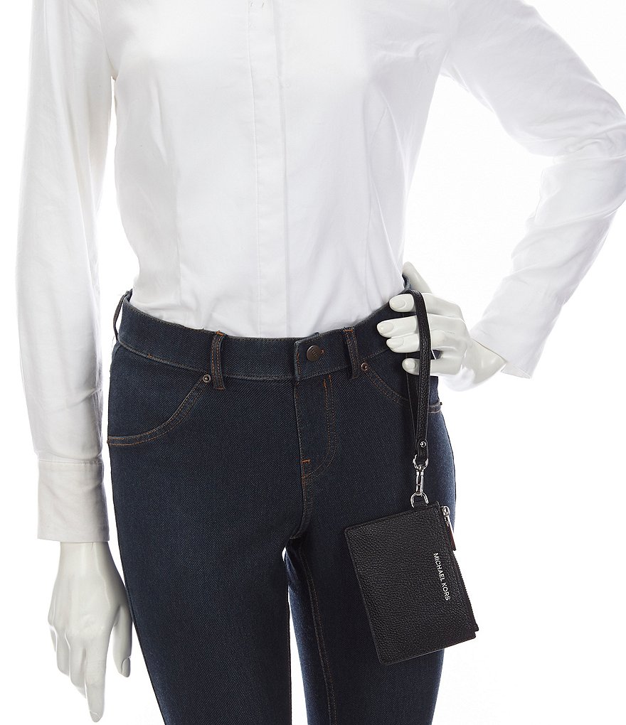 Michael Kors Zebra Signature Jet Set Double Zip Wristlet