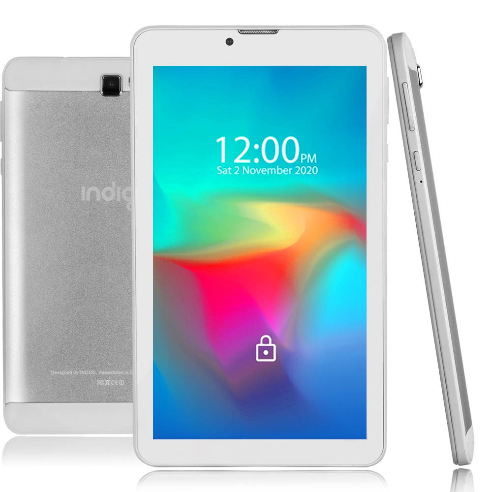 Unlocked Indigi Slim 7.0" Android 9.0 Pie Tablet AT&T white - Free Bluetooth BH320