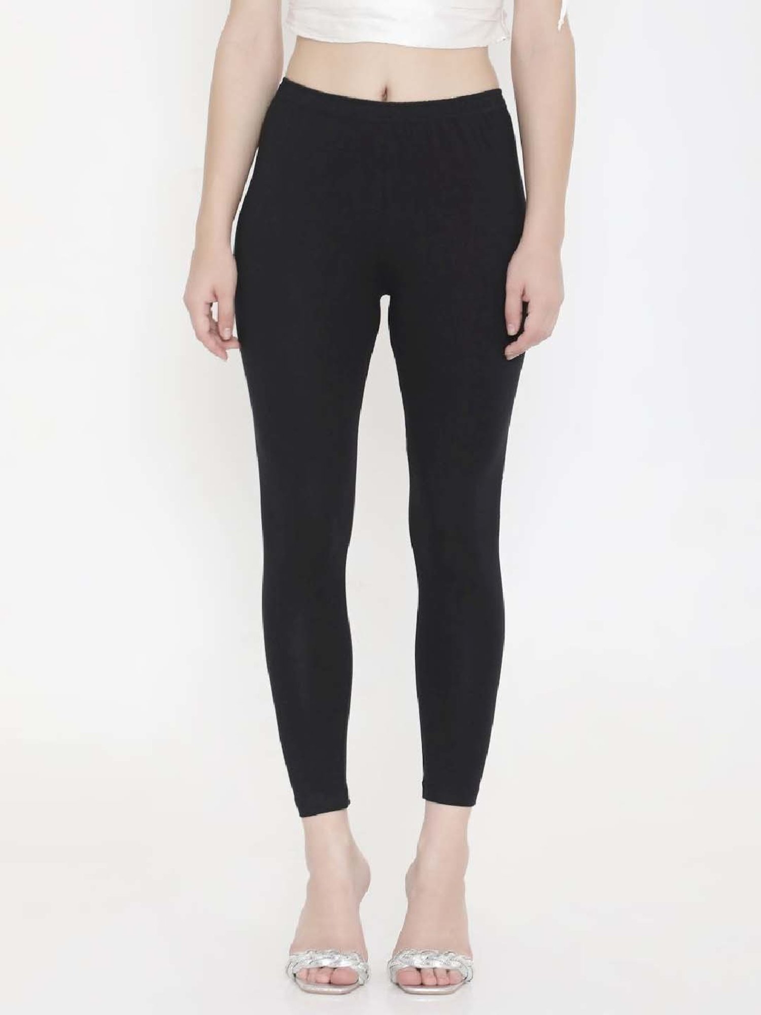 FEELINGS Black Plain Leggings