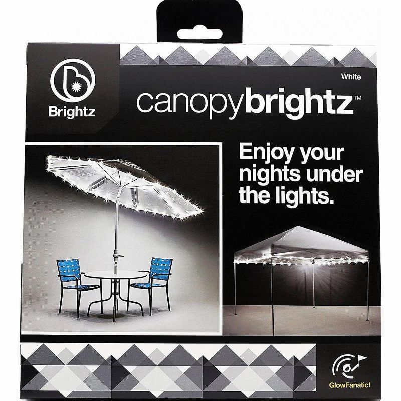 Brightz Ltd Canopy Brightz LED Tailgate Canopy & Patio Umbrella Accessory, White