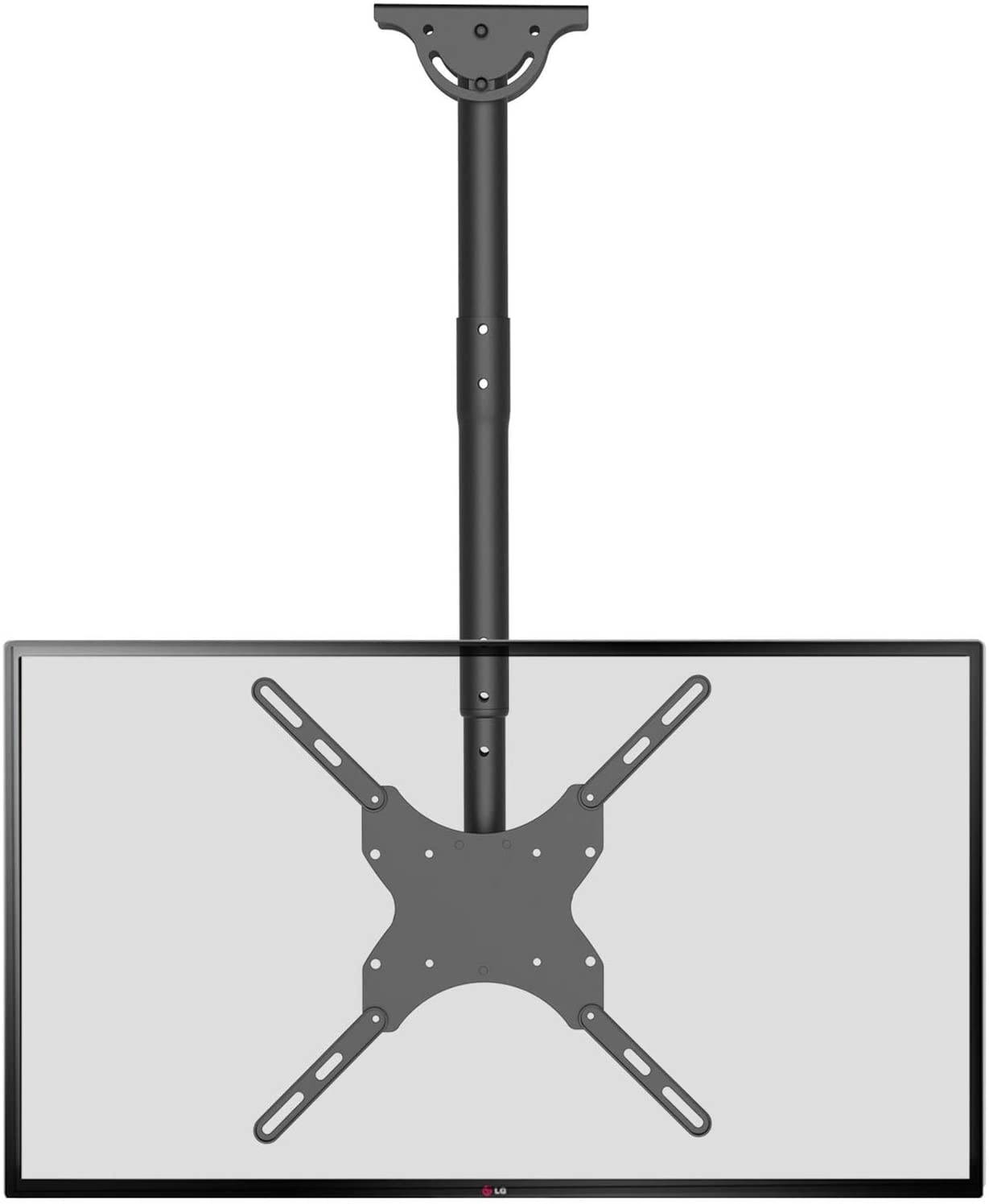 TV Ceiling Mount Adjustable Bracket Fits Most LED, LCD, OLED and Plasma Flat Screen Display 26 to 65 Inch, up to 110 Lbs, VESA 400x400mm (CM2665), Black