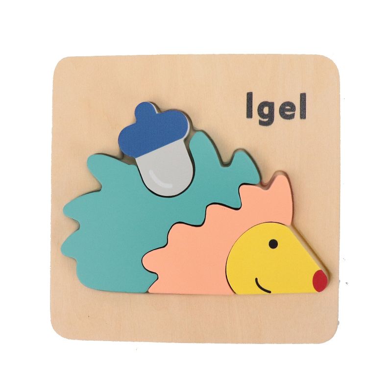 Leo & Friends Wooden Zoo Animal Puzzle Kit for Boys and Girls