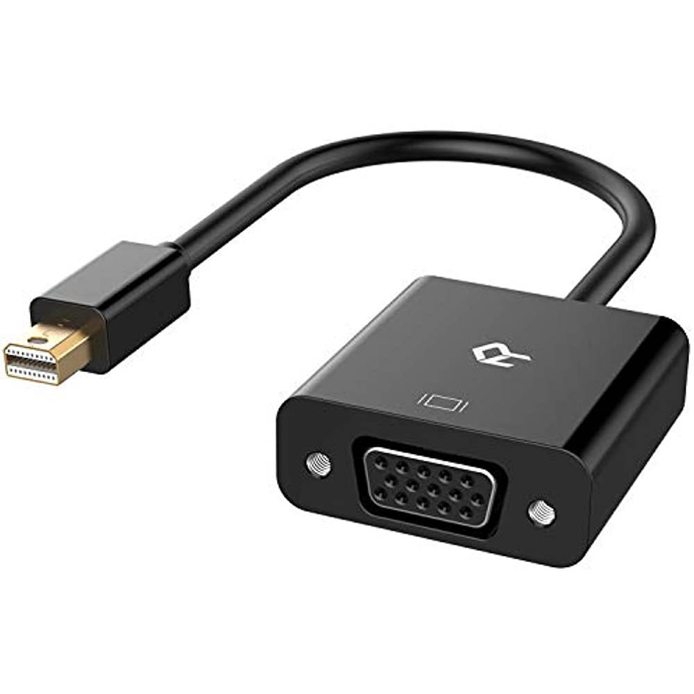 Rankie Mini DisplayPort (Mini DP) to VGA Adapter Gold Plated 1080P Black