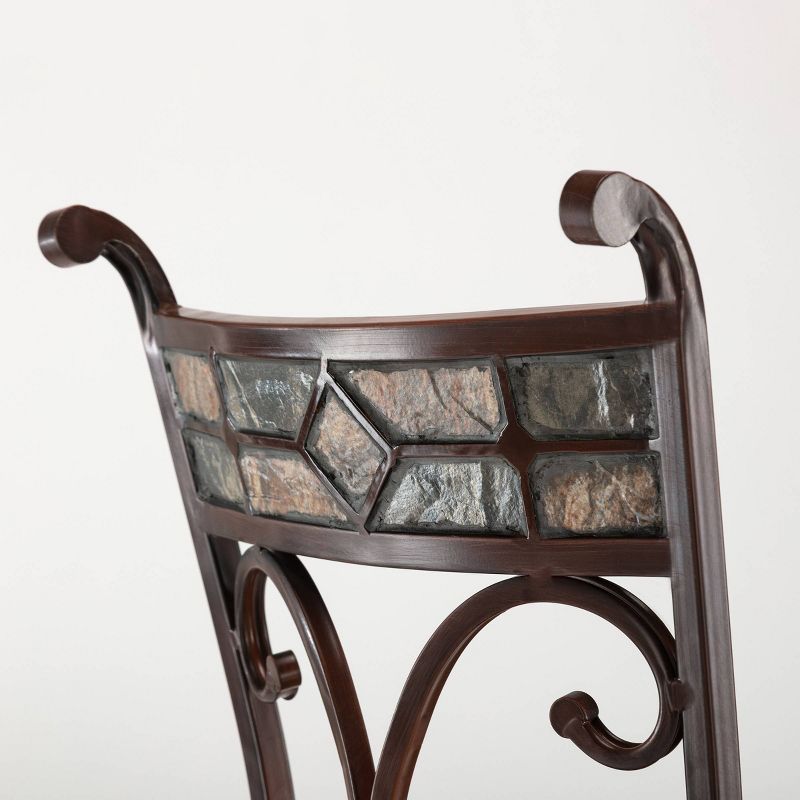 Boraam Industries Beau Swivel 24" Counter Height Barstool - Black/Gold