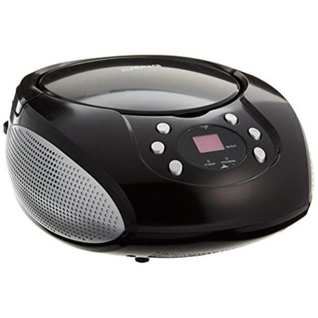 Craig Portable CD Boombox with AM/FM Radio, Black CD6918