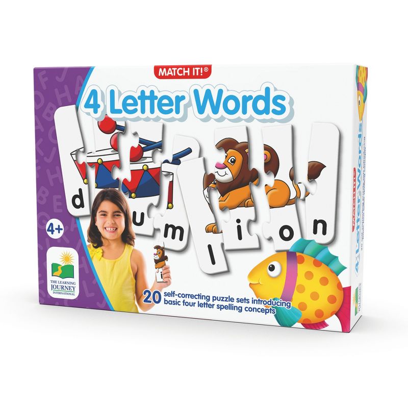 The Learning Journey Match It! 4 Letter Words 20 self correcting puzzle sets