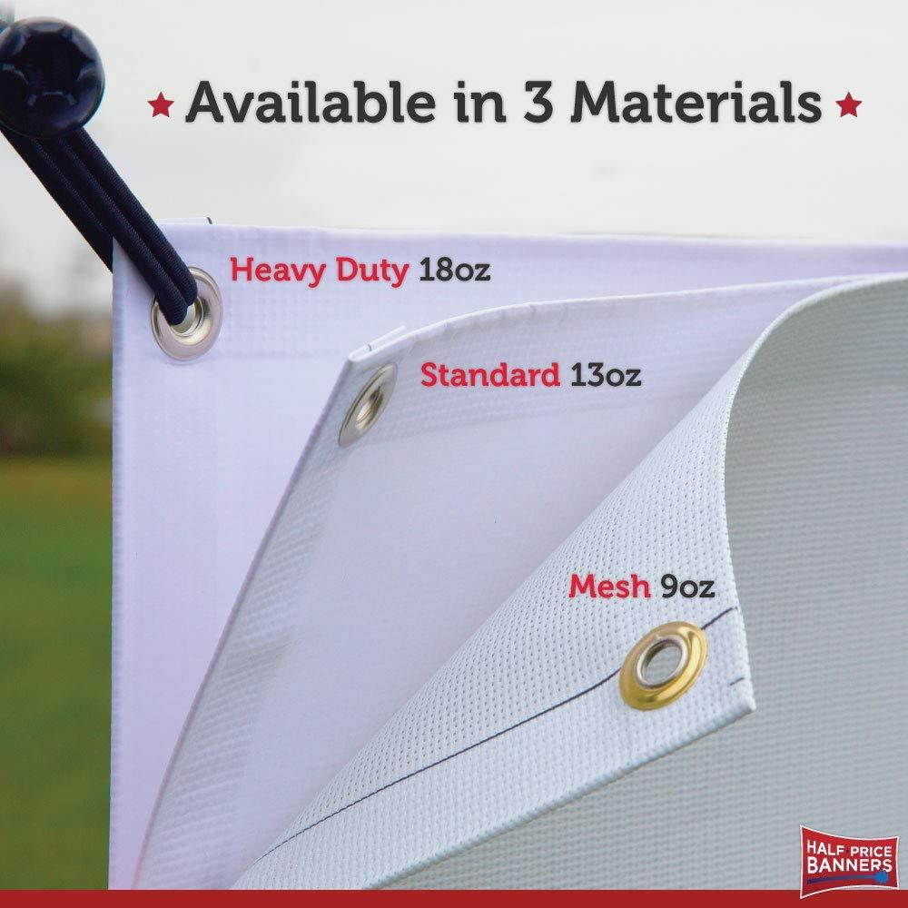 HALF PRICE BANNERS FOR LEASE Indoor/Outdoor Banner 3ftX8ft Stars - Made in the USA