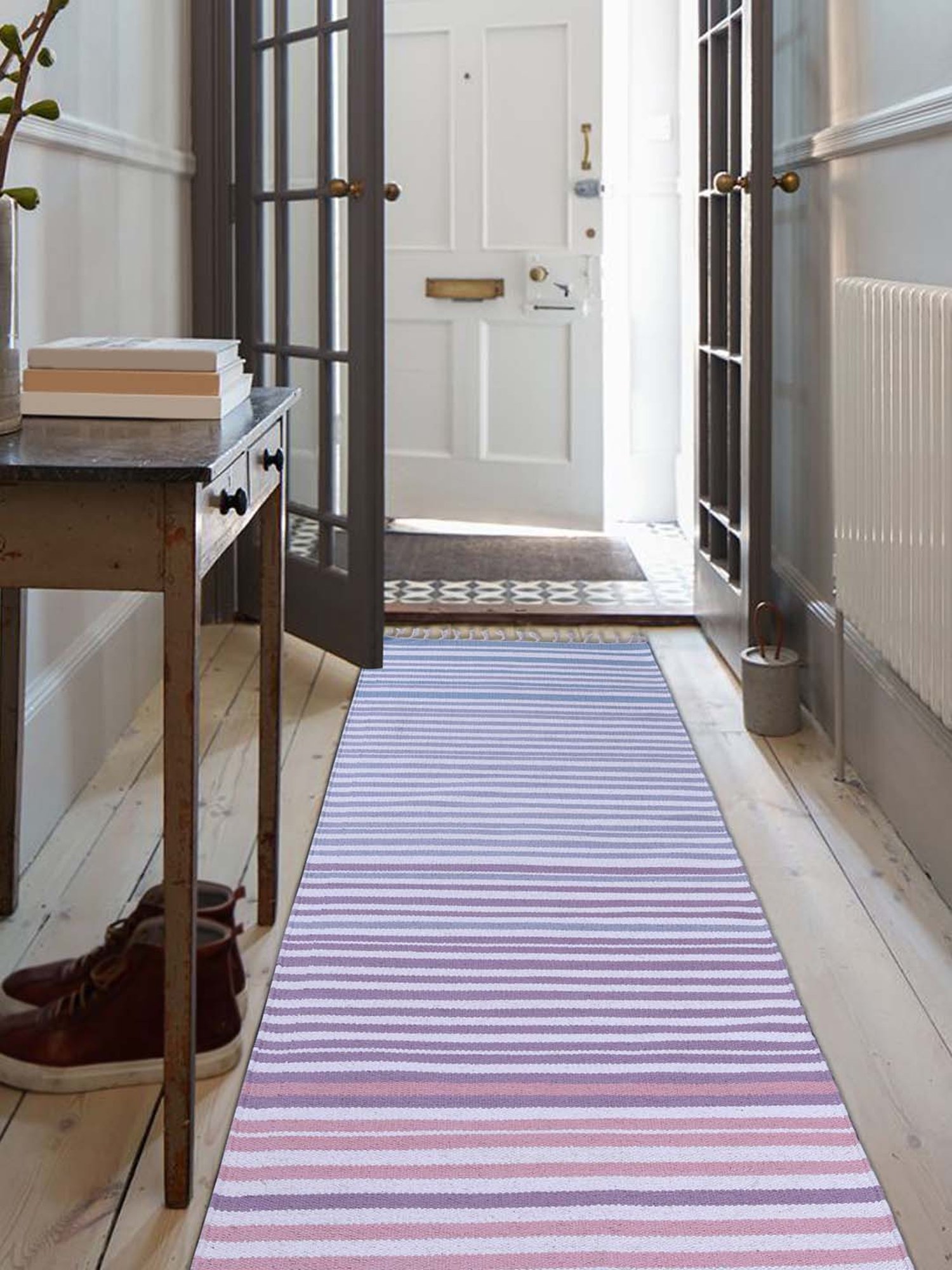 Bianca Red Microfibre Non-Slip Rug