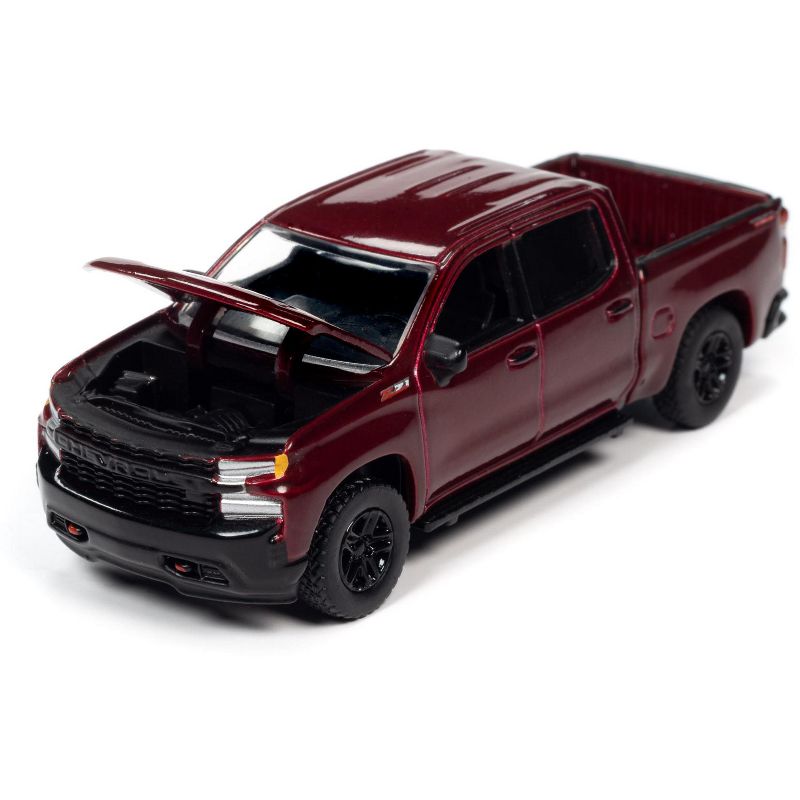2019 Chevrolet Silverado Z71 Custom Trail Boss Pickup Truck Cajun Red Metallic Limited Edition to 11104 pieces 1/64 Diecast Model Car by Autoworld