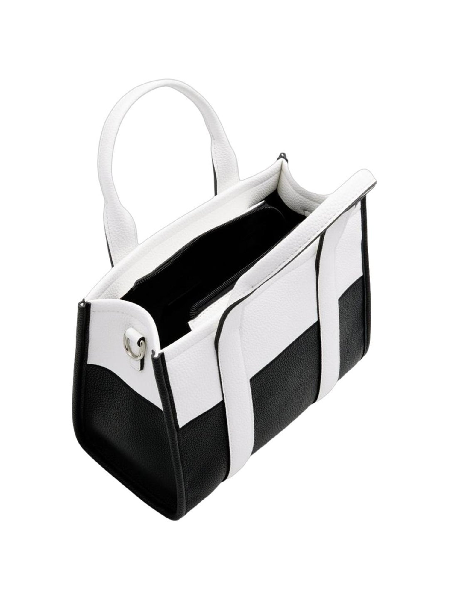 Call It Spring Black & White Color Block Handbag