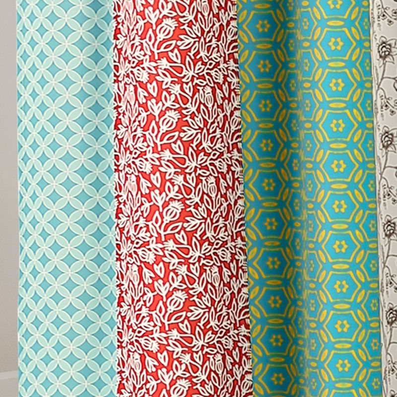 Geometric Boho Patch Shower Curtain - Lush Décor